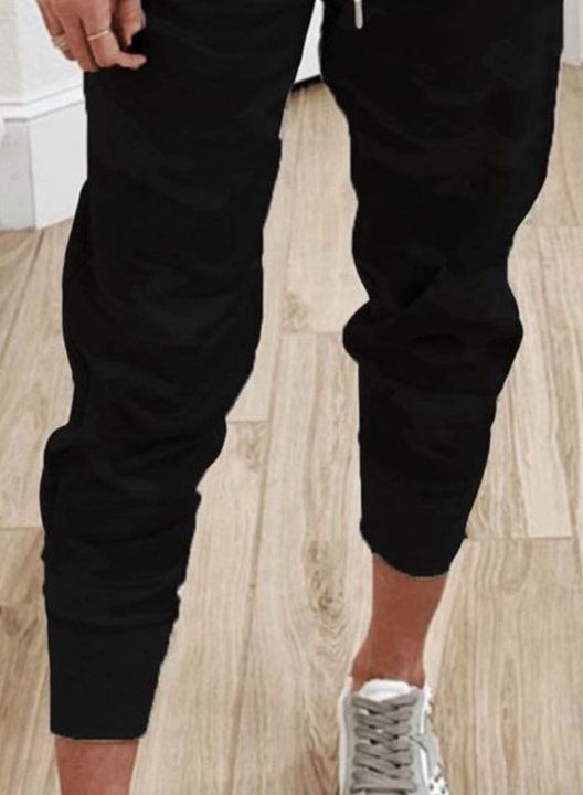 Women's Joggers Winter Solid Full Length High Waist Straight Casual Joggers