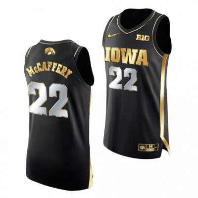 Iowa Hawkeyes Patrick McCaffery 2020-21 Black Golden Edition Authentic Limited Jersey