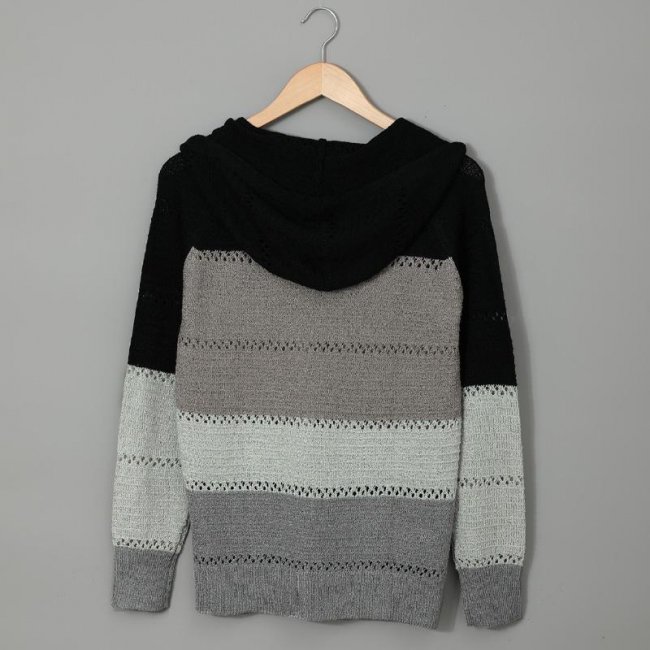 Hollow Out Knitted Lightweight Hoodie