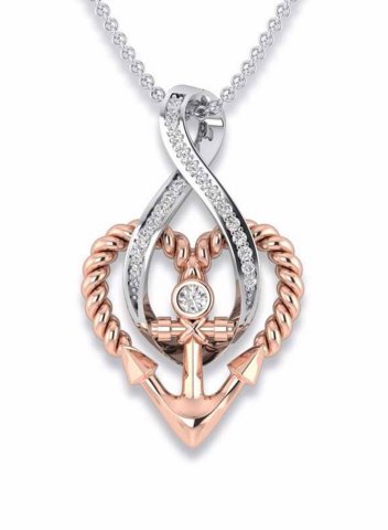Women's Necklaces Love Anchor Alloy Plating Necklace