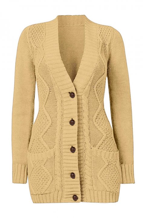 Women's Cardigans Front Pocket and Buttons Closure Cardigan