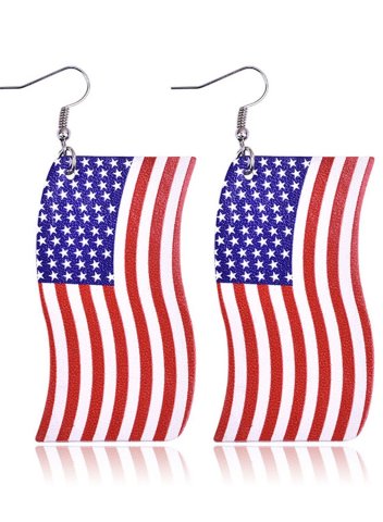 Women's American Flag Earrings PU Earrings