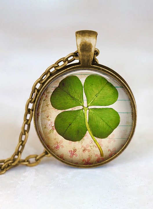 Women's Necklaces Clover-print Metal Daily Necklace