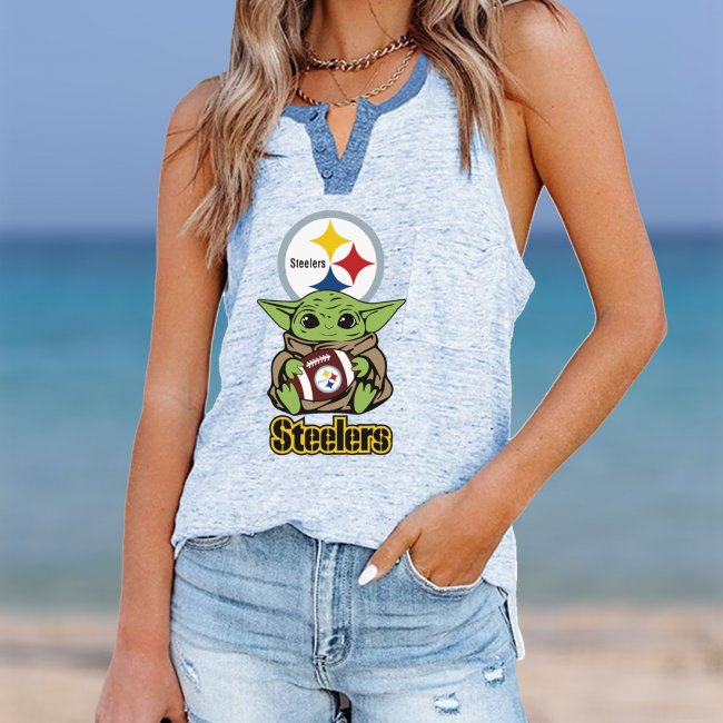 PITTSBURGH STEELERS Should Support Yoda V- Neck Pocket Button Vests