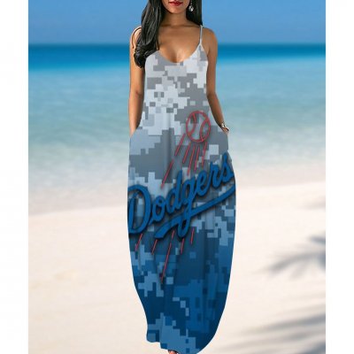 Women's Los Angeles Dodgers Printed Halter Dress