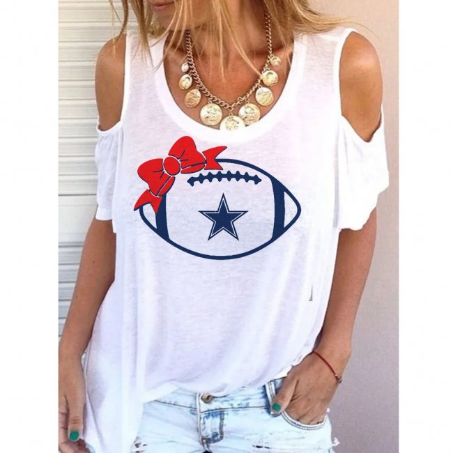 Women's Dallas Cowboys Printed Short Sleeve Top