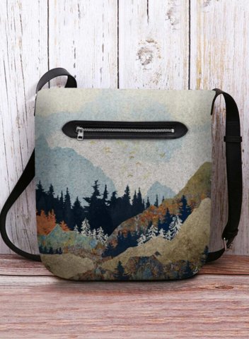 Women's Messenger Bags Landscape Mountain & Treetops Casual Stylish Shoulder Messenger Bag