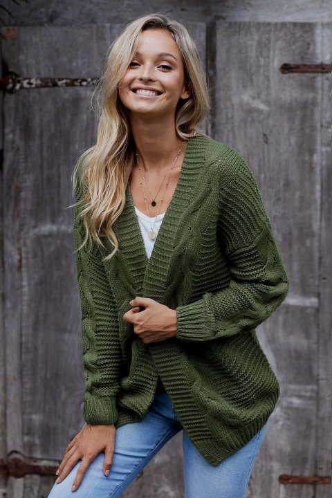 Women's Cardigans Chunky Wide Long Sleeve Knit Cardigan