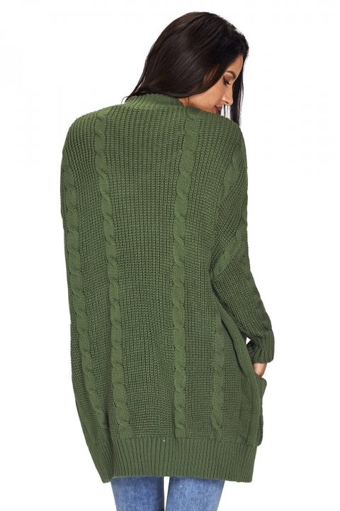 Women's Cardigans Knit Texture Long Cardigan