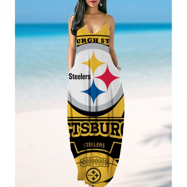 Women's Pittsburgh Steelers Summer Suspender Skirt