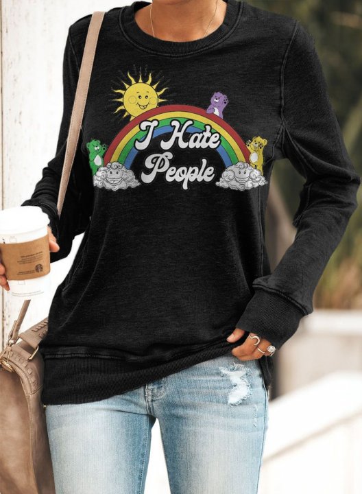 Fashion Rainbow Printed Sweatshirt