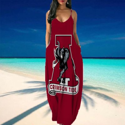 NCAAF Crimson Tide Printing Condole Belt Dress