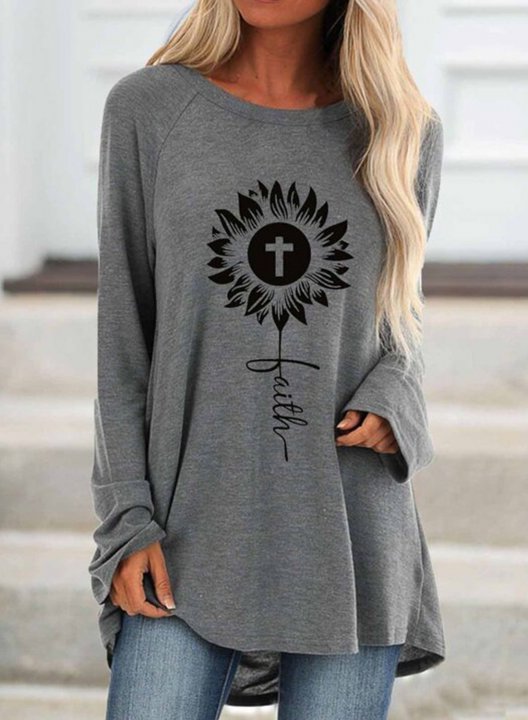 Floral Sunflower Graphic Sweatshirt