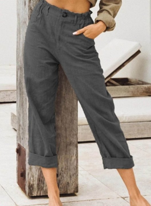 Women's Palazzo Pants Straight Solid High Waist Full Length Casual Work Palazzo Pants