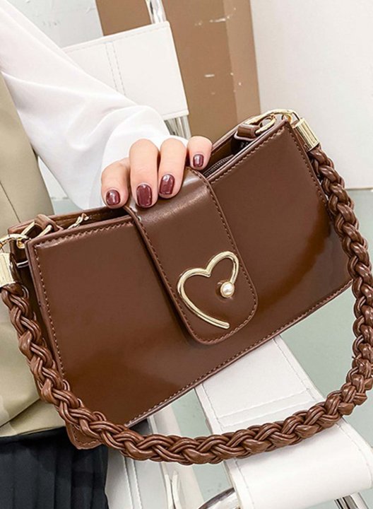 Women's Handbags Solid Heart-shaped PU Leather Handbags