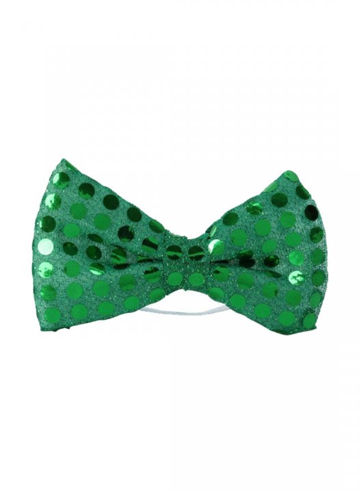 Saint Patrick's Day Irish Suit Shamrock Sequin Cap Sequin Bow Tie Strap