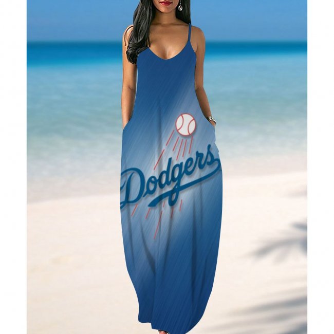 Women's Los Angeles Dodgers Printed Halter Dress