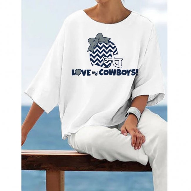 Women's Cowboys Printed Beach Casual Tops