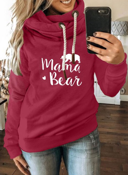 Mama Bear Solid Tunic Hoodie