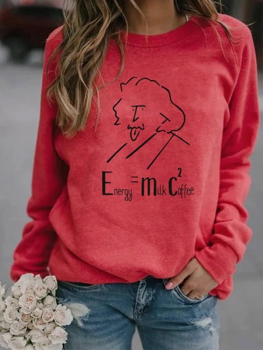 Einstein Portrait Print Sweater