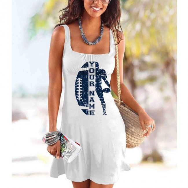 COWBOYS Tube Top Team Print Sleeveless Vest Dress