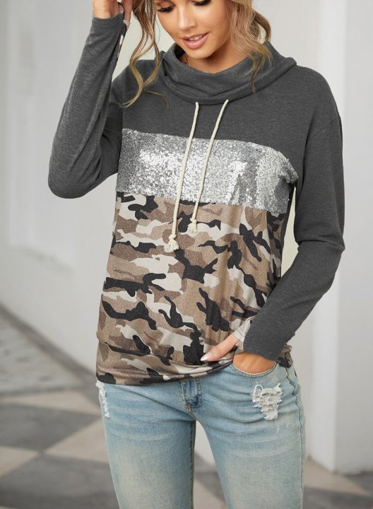 Leopard Long Sleeve Hooded Sweatshirt