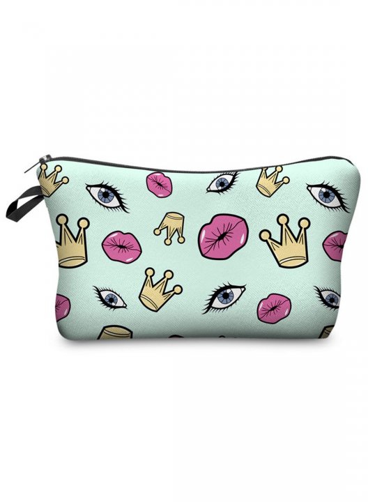 Women's Bags 3D Digital Printing Lip Cosmetic Bag