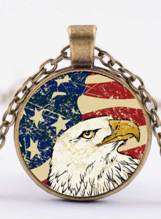 Women's Necklaces American Flag Alloy Necklaces