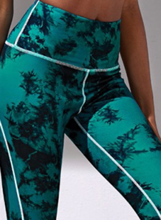 Women's Leggings Slim Tiedye High Waist Daily Casual Track Pants