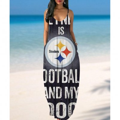 Women's Pittsburgh Steelers Summer Suspender Skirt