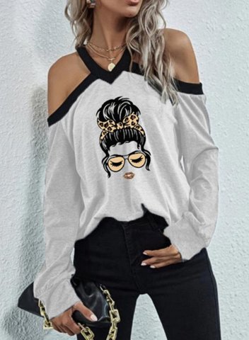 Women's Pullovers Portrait Long Sleeve Halter Daily Casual Pullover