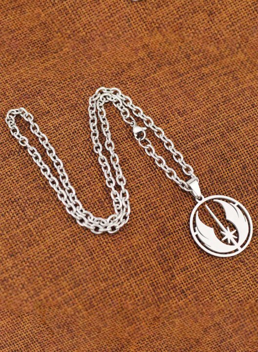 Women's Star Wars Symbol Necklaces Stainless Steel Pendant Necklace