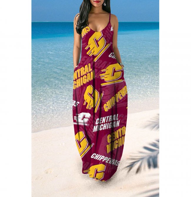 Central Michigan Chippewas Summer Suspender Dress