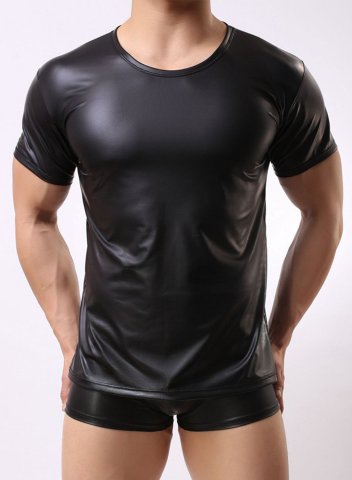 Men's T-shirts Solid Round Neck Short Sleeve Casual T-shirt