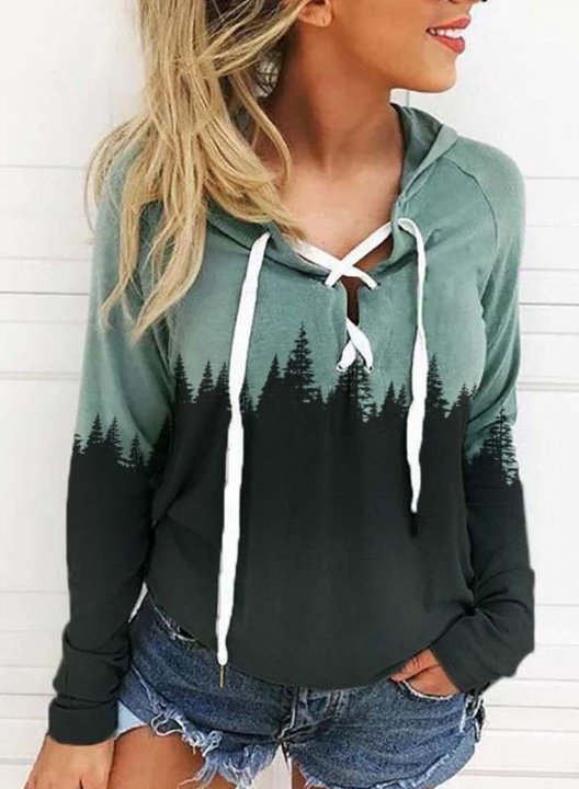 Forest Printed Hoodie Sweatshirt