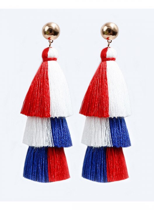 Women's Earrings Color Block Alloy Stylish Casual Earrings