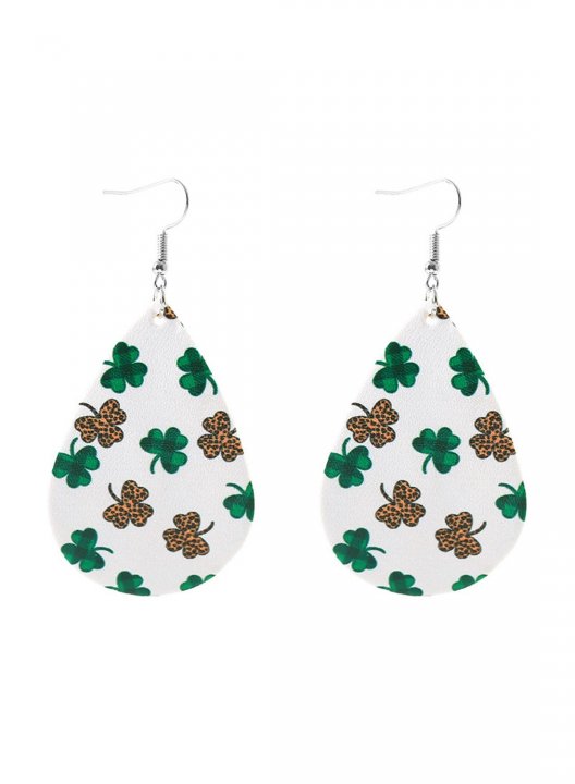 Women's Earrings Plant Festival Leather Earrings