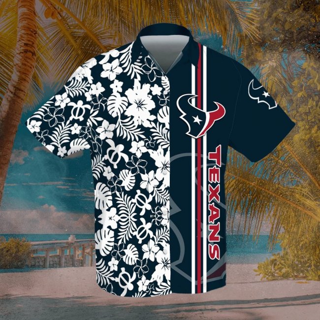 Print Houston Texans Hawaiian Shir Football Team Beach Shirts