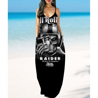 Las Vegas Raiders summer suspender dress