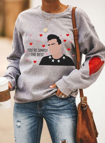 Women's Sweatshirts You're Simply the Best Heart Portrait Print schitt's creek Sweatshirt
