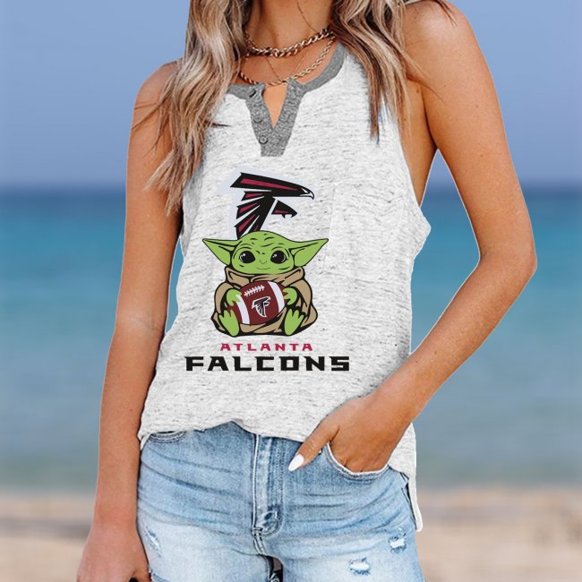 ATLANTA FALCONS Should Support Yoda V- Neck Pocket Button Vests