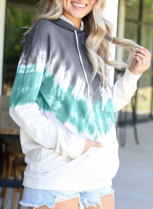 Color Block Long Sleeve Hoodie