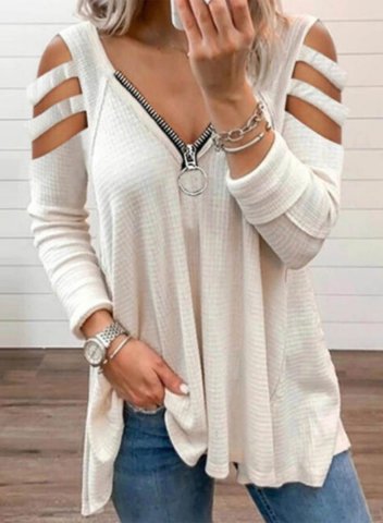 Women's Pullovers Solid Long Sleeve V Neck Daily Pullover