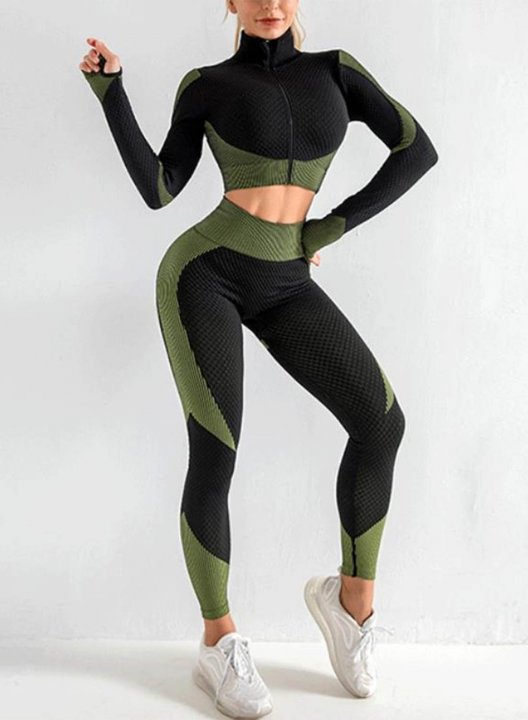 Women's Sports Sets Solid Long Sleeve Round Neck Daily Casual Sports Sets