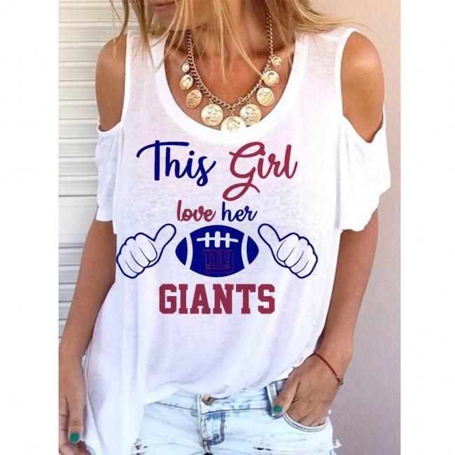 New York Giants Printed Women Casual Top