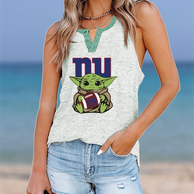 NEW YORK GIANTS Should Support Yoda V- Neck Pocket Button Vests