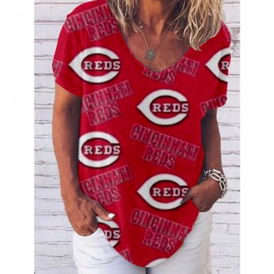 Cincinnati Reds Printed Casual Short-sleeved T-shirt & Tops