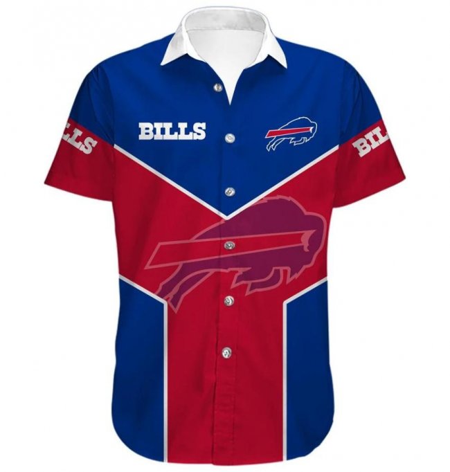 BUFFALO BILLS Lapels Short Sleeves T-Shirt