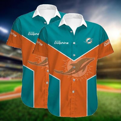 MIAMI DOLPHINS Lapels Short Sleeves T-Shirt