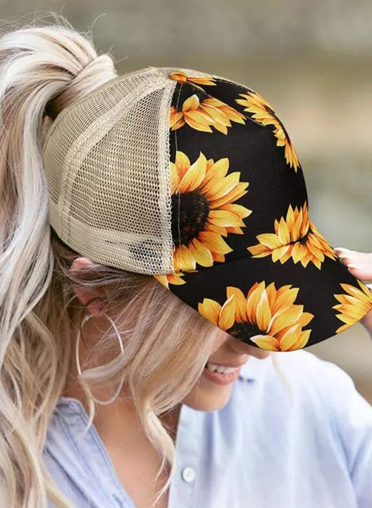 Women's Caps Sunflower Color Block Baseball Cap